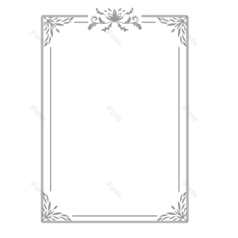 边框图片,欧式元素,简约PNG,灰色免抠素材